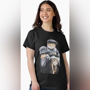 Gangster hug, life, kitty, graphic T-shirt, size medium